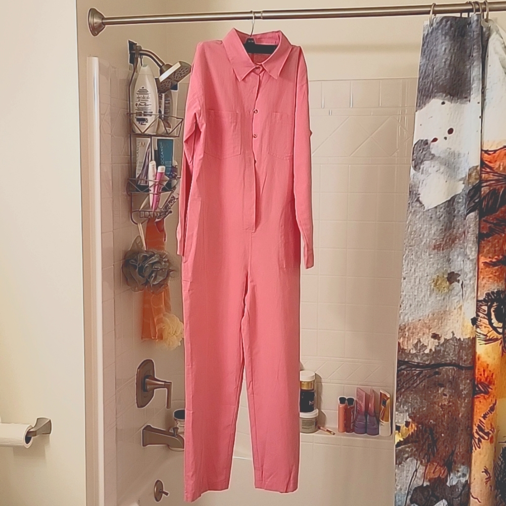 Pink (Barbie) Cotton Jumpsuit from an Instagram ad